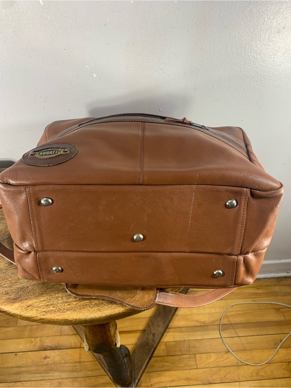 Vintage 70s Bugatti sports travel weekender Unisex leather bag - Picture 6 of 13